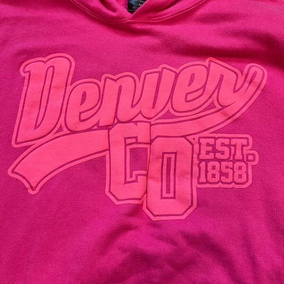 Point Sportswear Women's Pink‎ Denver Colorado Est. 1858 Pullover Hoodie Size  M - Picture 6 of 11